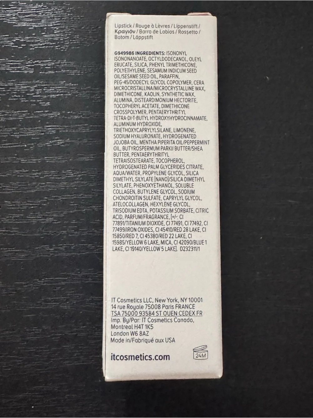 NIB IT Cosmetics Pillow Lips Matte Lipstick Humble | Full Size Hydrating